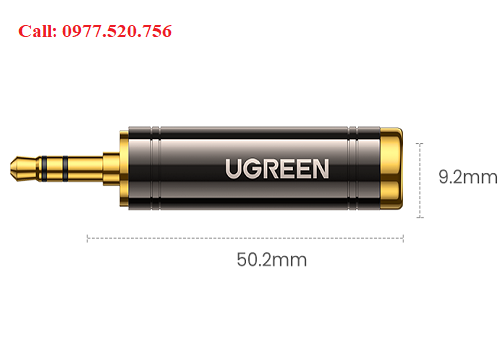 Đầu Jack chuyển 3.5mm dương to 6.5mm âm Ugreen 60711